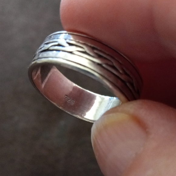 Jewelry - Spinner Ring, Braided Band 925 Sterling